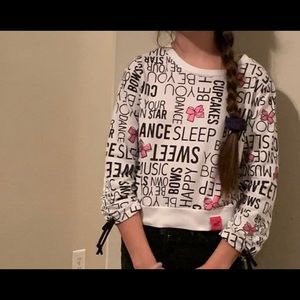 JoJo Siwa White sweatshirt with lettering
